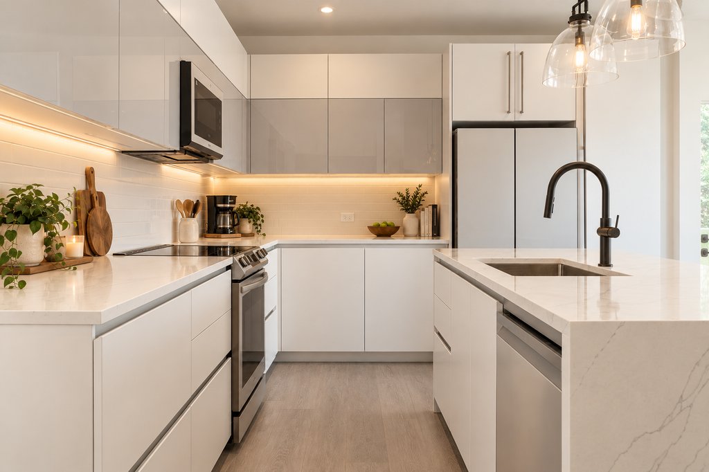 Contemporary kitchen in a Sugar Ridge residence